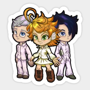 Chibis The Promised Neverland Sticker